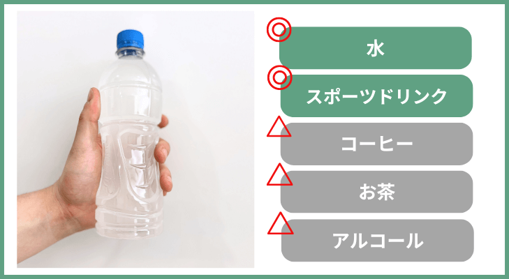 日焼け後は水・スポーツドリンクがおすすめ