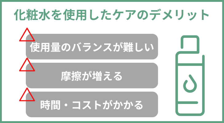 化粧水を使用したケアのデメリット